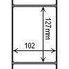 Diagram showing the layout of Decision DT102127-4P-PERF Labels.