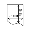 Diagram showing the layout of Zebra 3007301-T Labels.