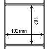 Diagram showing the layout of Zebra 880746-101 Labels.