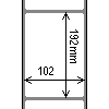 Diagram showing the layout of Zebra 3016407-T Labels.