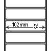 Diagram showing the layout of Zebra 880350-025 Labels.