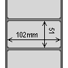 Diagram showing the layout of Zebra 880283-050D Labels.