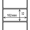 Diagram showing the layout of Zebra 800274-205 Labels.