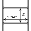 Diagram showing the layout of Zebra 800264-255 Labels.