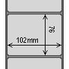 Diagram showing the layout of Zebra 880386-076 Labels.