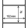 Diagram showing the layout of Decision DT10276-5P-PERF Labels.