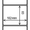 Diagram showing the layout of Zebra 880026-082 Labels.