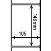 Diagram showing the layout of Zebra 200957 Labels.