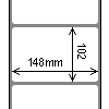 Diagram showing the layout of Decision DT148102-8P Labels.