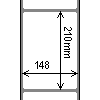 Diagram showing the layout of SATO P53010001057 Labels.