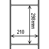 Diagram showing the layout of Zebra 3002173 Labels.