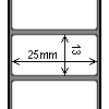 Diagram showing the layout of Zebra 880328-012 Labels.