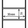 Diagram showing the layout of Zebra 3008152 Labels.