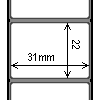 Diagram showing the layout of Zebra 3007208-T Labels.