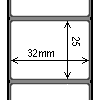 Diagram showing the layout of Zebra 880004-025 Labels.