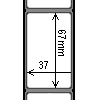 Diagram showing the layout of Zebra 3006929-T Labels.