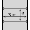 Diagram showing the layout of Zebra 3006493 Labels.