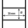 Diagram showing the layout of Zebra 880114-019 Labels.