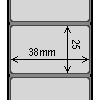 Diagram showing the layout of Zebra 880368-025 Labels.