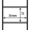 Diagram showing the layout of SATO P53010001864 Labels.