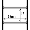 Diagram showing the layout of Zebra 3004416 Labels.