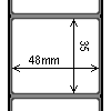 Diagram showing the layout of Zebra 3002866 Labels.