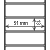 Diagram showing the layout of Zebra 880336-012 Labels.