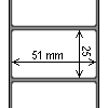 Diagram showing the layout of Zebra 3004996 Labels.