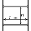 Diagram showing the layout of Zebra 880175-031D Labels.