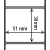 Diagram showing the layout of Zebra 3003060 Labels.