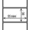 Diagram showing the layout of Zebra 3013758 Labels.