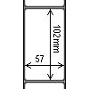 Diagram showing the layout of Zebra 800262-405 Labels.