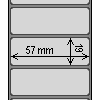 Diagram showing the layout of Zebra 880374-019 Labels.