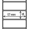 Diagram showing the layout of Zebra 800262-075 Labels.