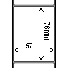 Diagram showing the layout of Zebra 3007209-T Labels.