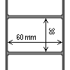 Diagram showing the layout of Decision DT6038-5P Labels.