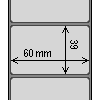 Diagram showing the layout of Zebra 86164 Labels.