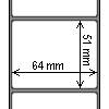 Diagram showing the layout of Zebra 3004486 Labels.