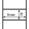 Diagram showing the layout of Zebra 3006403-T Labels.