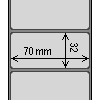 Diagram showing the layout of Zebra 880378-031 Labels.