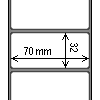 Diagram showing the layout of Zebra 3007205-T Labels.