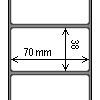 Diagram showing the layout of Zebra 880181-038D Labels.