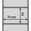 Diagram showing the layout of Zebra 880378-044 Labels.