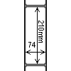 Diagram showing the layout of Zebra 3005869 Labels.