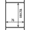 Diagram showing the layout of Zebra 3007589-T Labels.