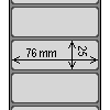 Diagram showing the layout of Zebra 880380-025 Labels.