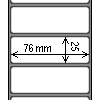 Diagram showing the layout of Zebra 800263-105 Labels.