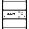 Diagram showing the layout of Decision DT7626-5P Labels.