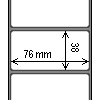 Diagram showing the layout of Zebra 880018-038 Labels.