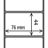 Diagram showing the layout of Zebra 3004840-T Labels.